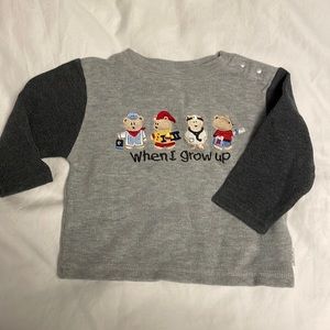 Baby sweater with bears at work